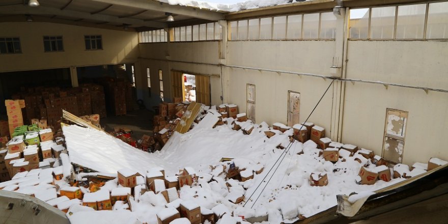 Konya'da kar nedeniyle 19 fabrikanın çatısı çöktü