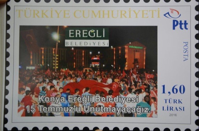 Ereğli Belediyesi, "15 Temmuz" temalı pullar kullanacak