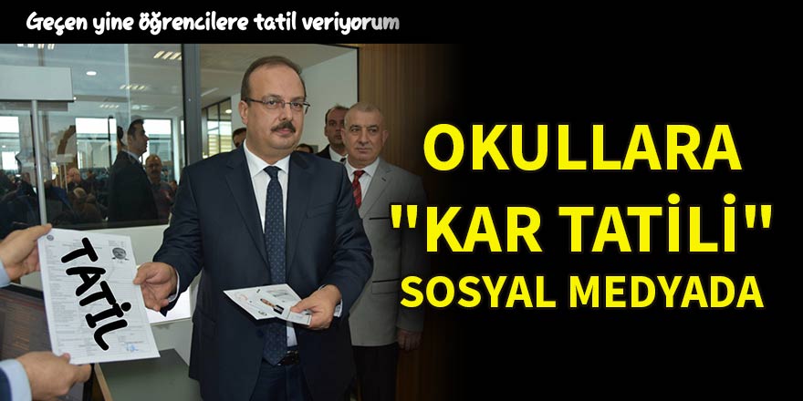 Okullara "kar tatili" sosyal medyada konuşuldu