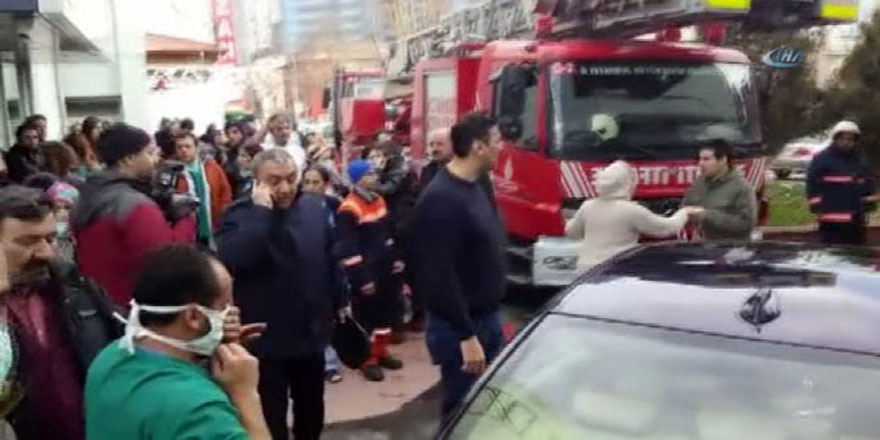 Şişli Hamidiye Etfal Hastanesinde korkutan yangın!