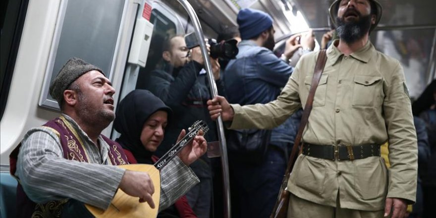 Çanakkale şehitleri Yenikapı Metro İstasyonu'nda anıldı
