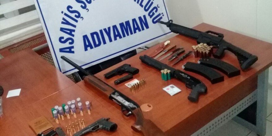 Şok asayiş uygulamasında ruhsatsız silahlar ele geçirildi
