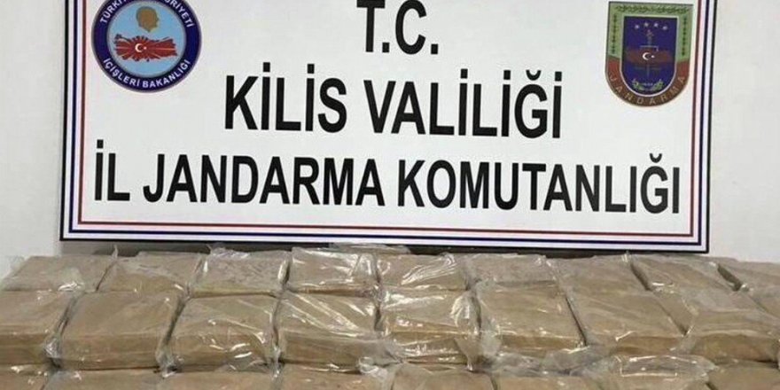 Kilis’te 102 kilo eroin ele geçirildi
