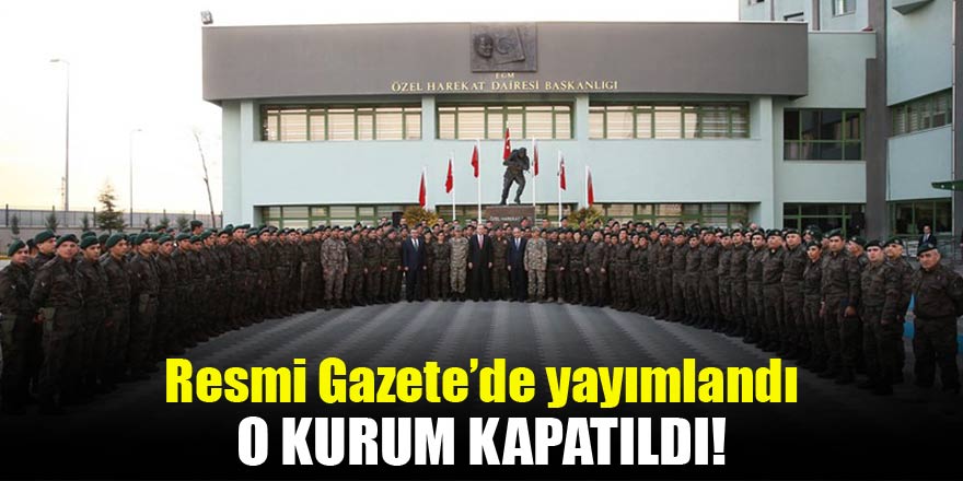 Bakanlar Kurulu kararı ile kaldırıldı!