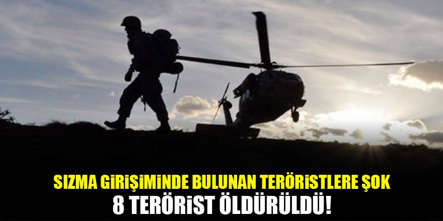 Sızma girişiminde bulunan teröristlere büyük şok!