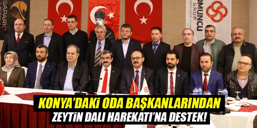 Oda başkanlarından "Zeytin Dalı Harekatı"na destek
