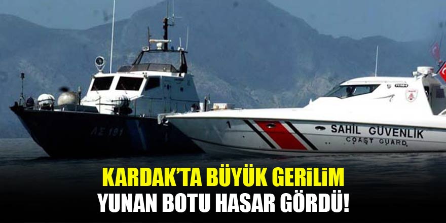 Kardak'ta büyük gerilim! Yunan botu hasar gördü