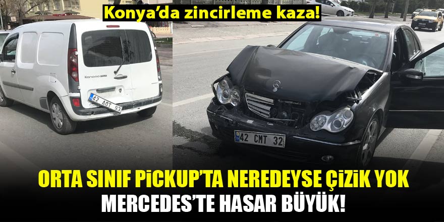 Konya'da ani fren zincirleme kazaya yol açtı