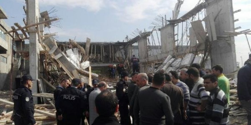 Kahramanmaraş'ta inşaatta göçük: 8 işçi yaralı