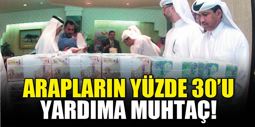 Arapların yüzde 30'u yardıma muhtaç!
