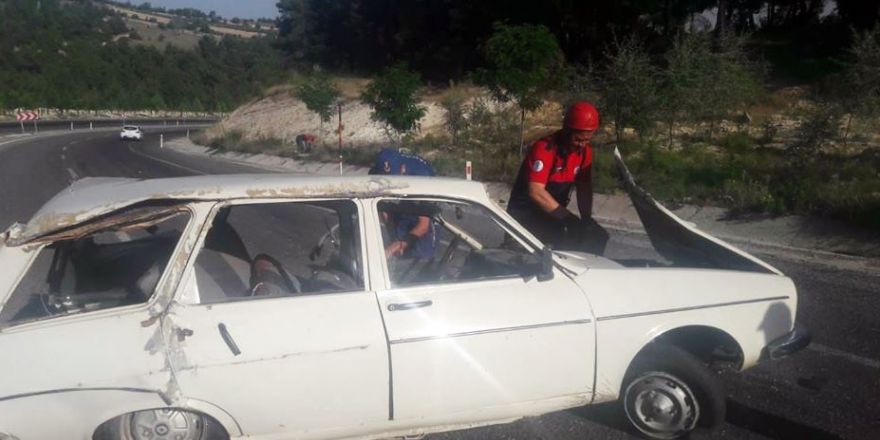 Denizli’de trafik kazası: 2 yaralı