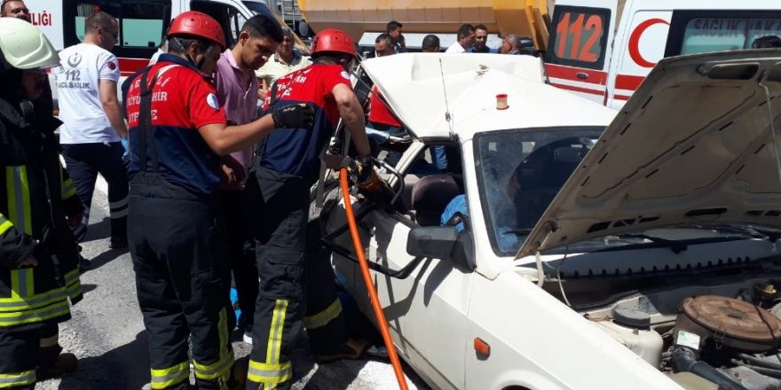 Denizli’de trafik kazası: 3 yaralı