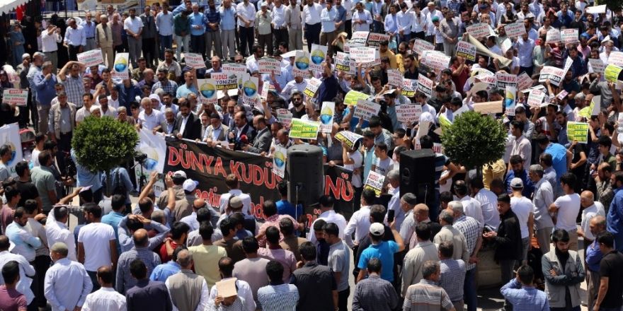 Diyarbakır’da İsrail protestosu