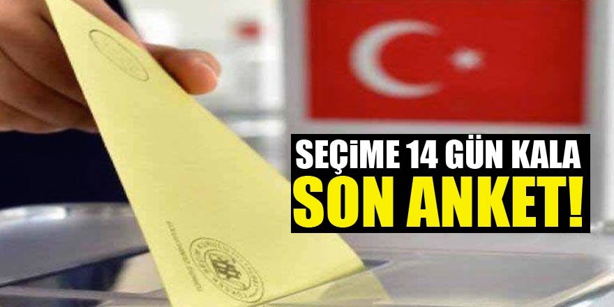 Seçime 14 gün kala son anket!
