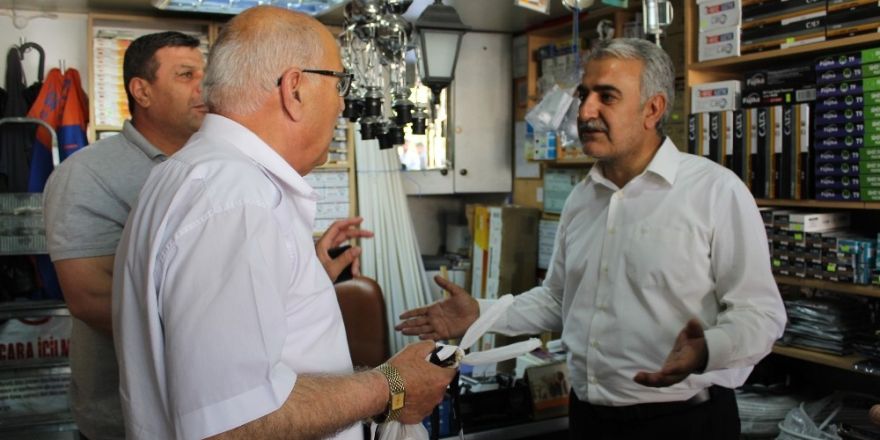 Hasan Angı ve Abdullah Ağralı’dan esnaf ziyaretleri