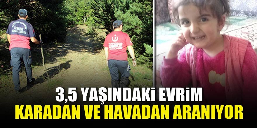3,5 yaşındaki Evrim, karadan ve havadan aranıyor