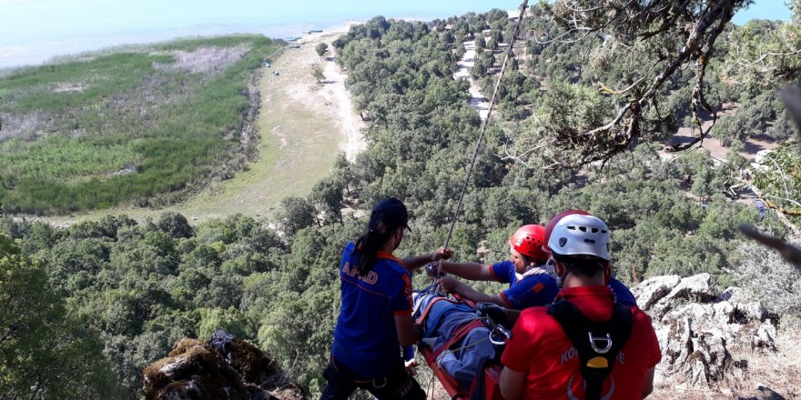 Beyşehir'de doğada arama kurtarma tatbikatı