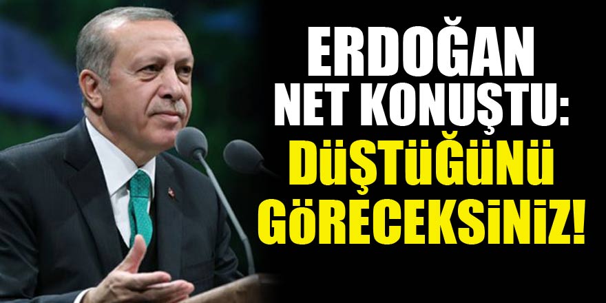 Erdoğan net konuştu: Düştüğünü göreceksiniz