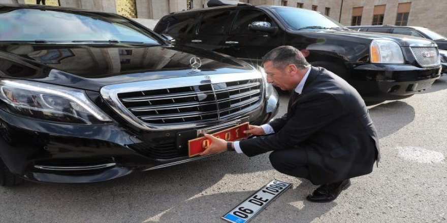 Makam aracının plakası değiştirildi