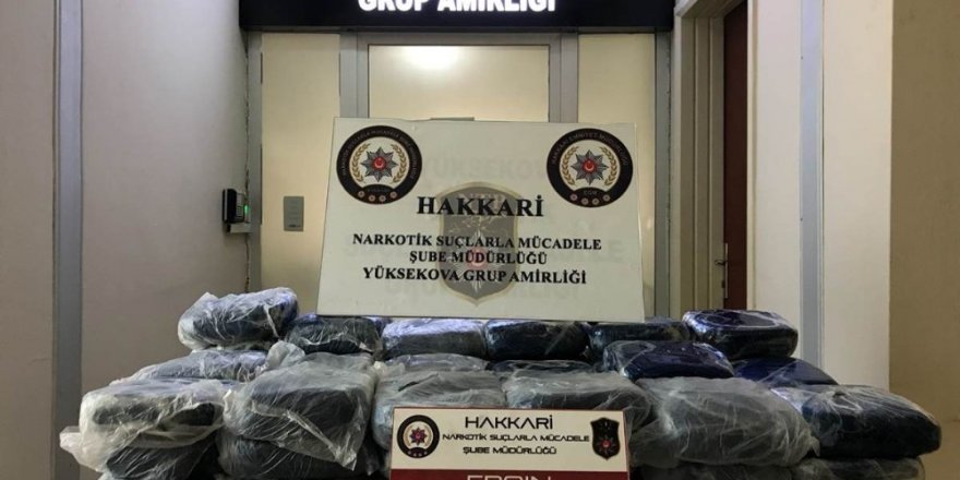 Hakkari’de 69 kilo eroin ele geçirildi