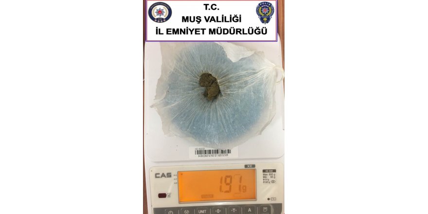 Muş’ta uyuşturucu operasyonu