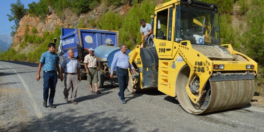 Alanya Dim Grup yoluna sıcak asfalt