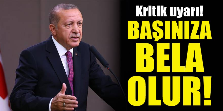 Başkan Erdoğan'dan kritik uyarı! Başınıza bela olur
