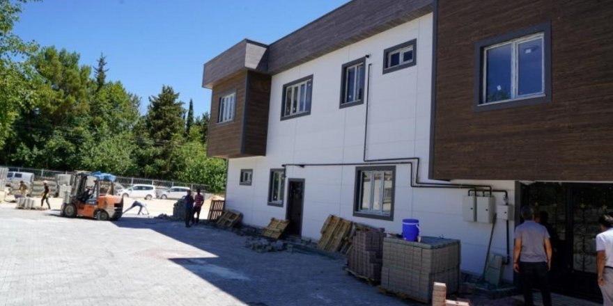 Bahçecik Taziye Evi çevre düzenlemesi başladı