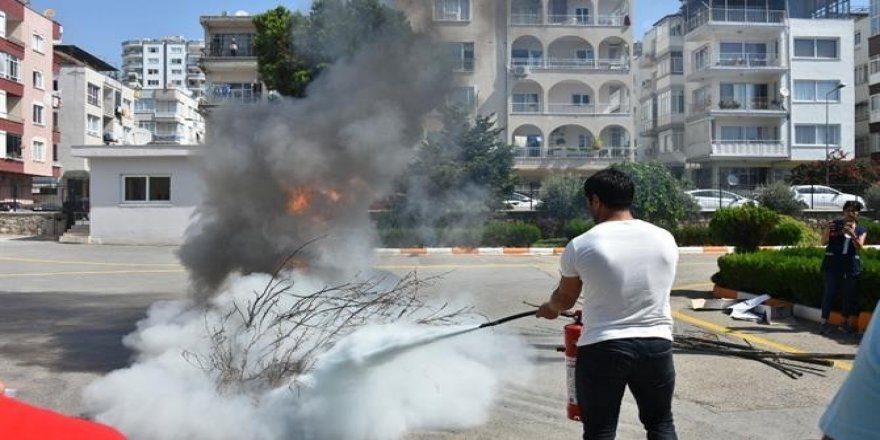 Tarım müdürlüğü personellerine itfaiyecilik eğitimi