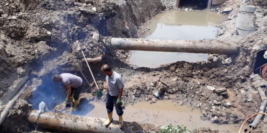 Silopi’de su arıza işleri devam ediyor