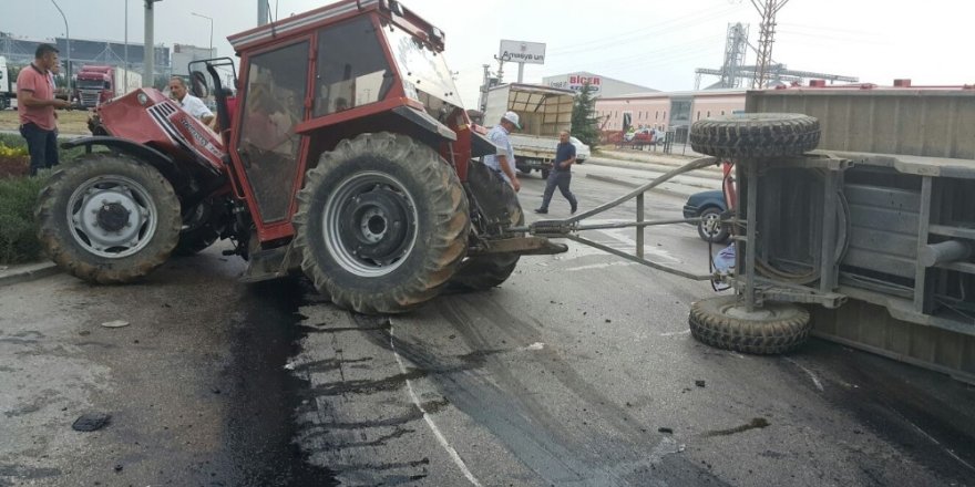 Amasya’da tır ile traktör çarpıştı: 2 yaralı