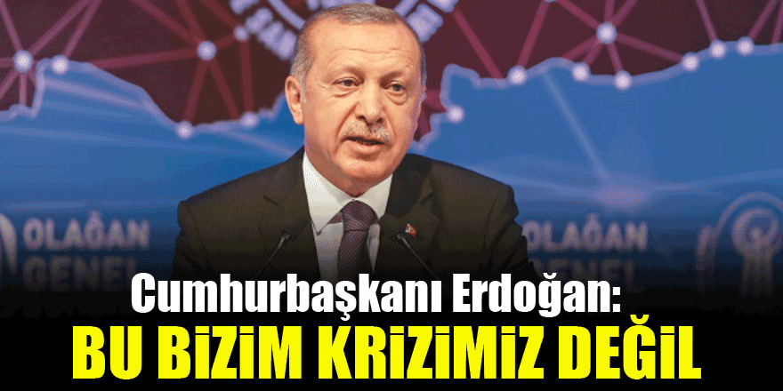 Cumhurbaşkanı Erdoğan: Bu bizim krizimiz değil