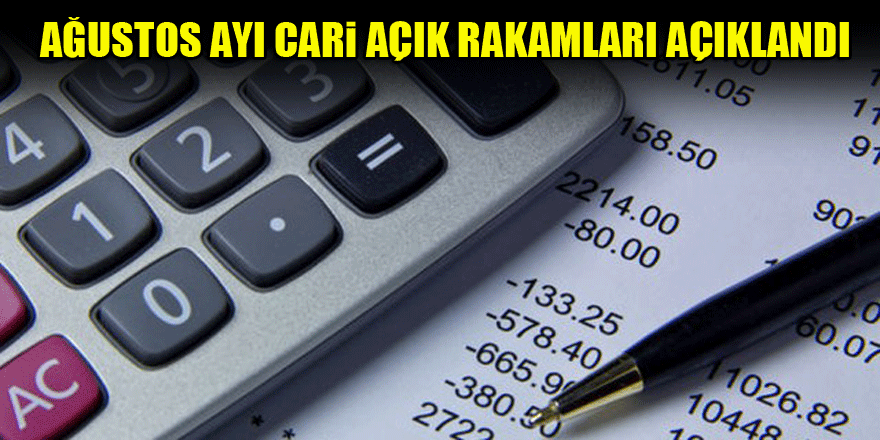 Ağustos ayı cari açık rakamları açıklandı