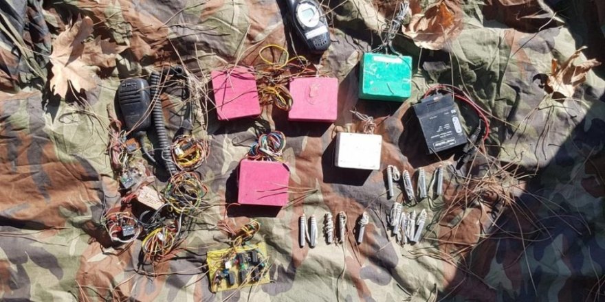 Amanos Dağları’nda BTÖ’ye ait bomba yapımında kullanılan malzemeler ele geçirildi