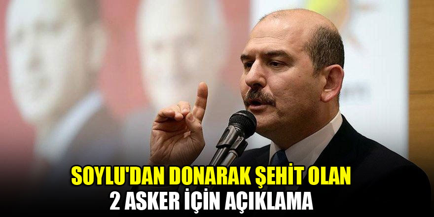 Soylu'dan donarak şehit olan 2 asker için açıklama
