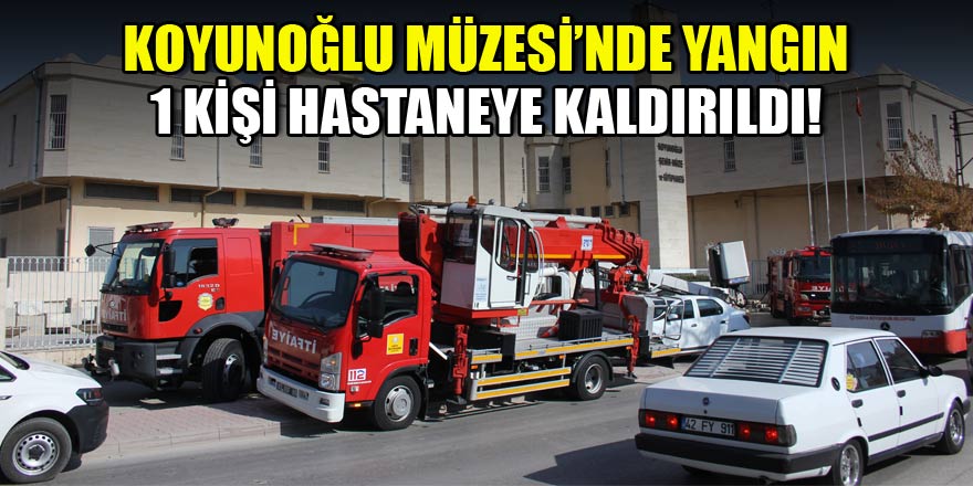 Konya'da müzede yangın
