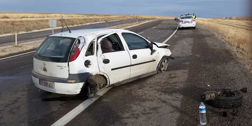 Konya'da otomobil takla attı: 1 yaralı