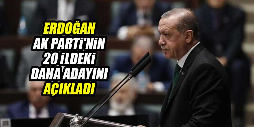Cumhurbaşkanı Erdoğan AK Parti'nin 20 ildeki daha adayını açıkladı