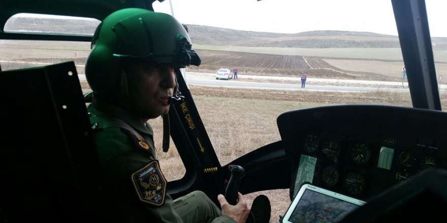Jandarmanın havadan trafik denetimleri sünüyor