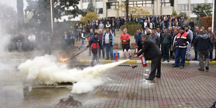 Önce eğitim, sonra tatbikat yapıldı