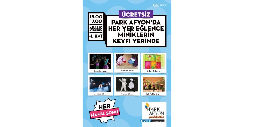 Park Afyon’da eğlence, miniklerin keyfi yerinde
