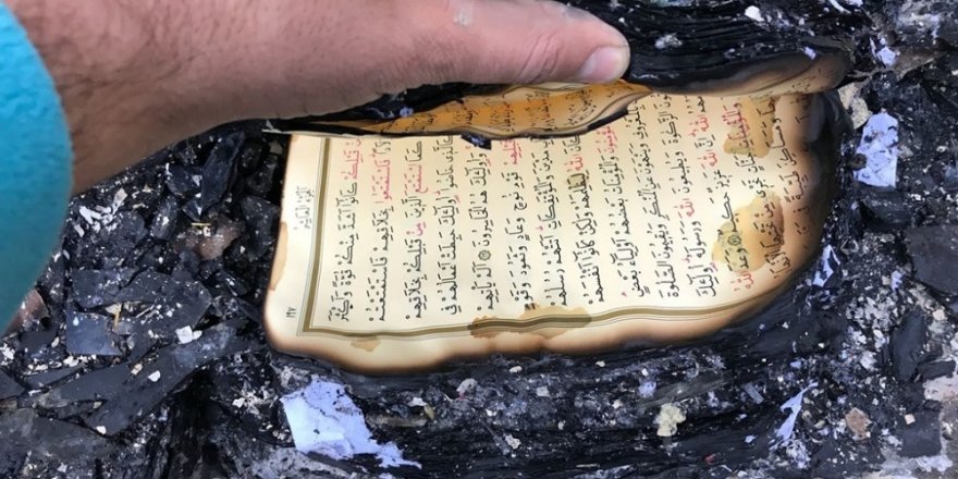 Yanan lojmanda Kur’an-ı Kerim zarar görmedi
