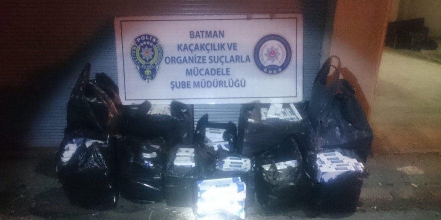 Batman’da 6 bin paket kaçak sigara ele geçirildi