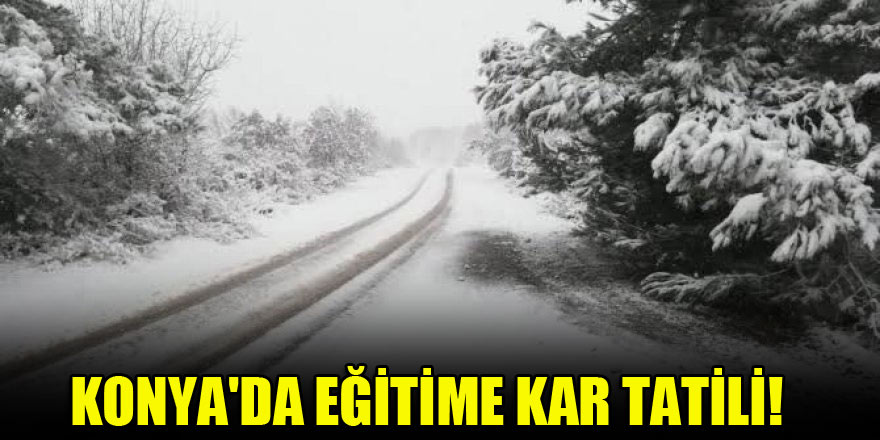 Konya'da eğitime kar tatili!