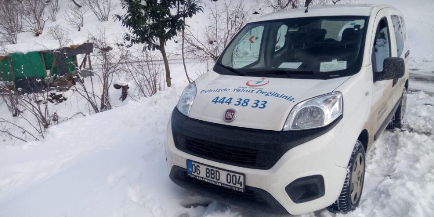 Kış aylarında evde sağlık hizmetleri aksamadan devam ediyor