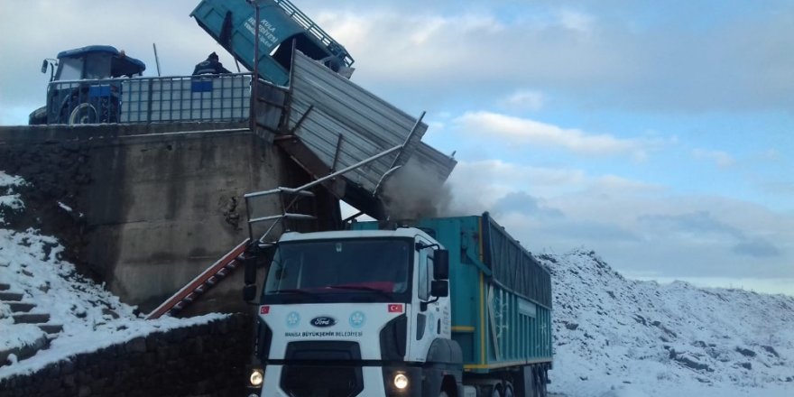 Manisa Büyükşehir’e kar engel olmadı