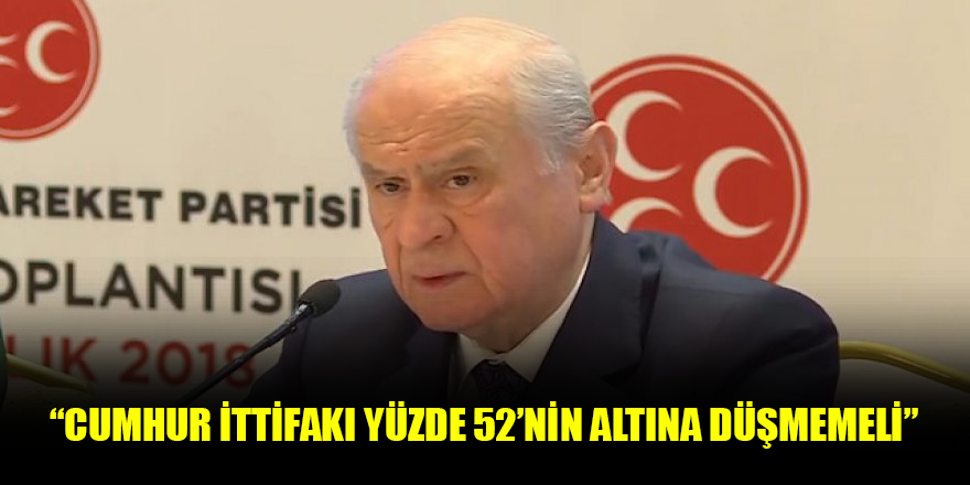 “Cumhur İttifakı yüzde 52'nin altına düşmemeli“