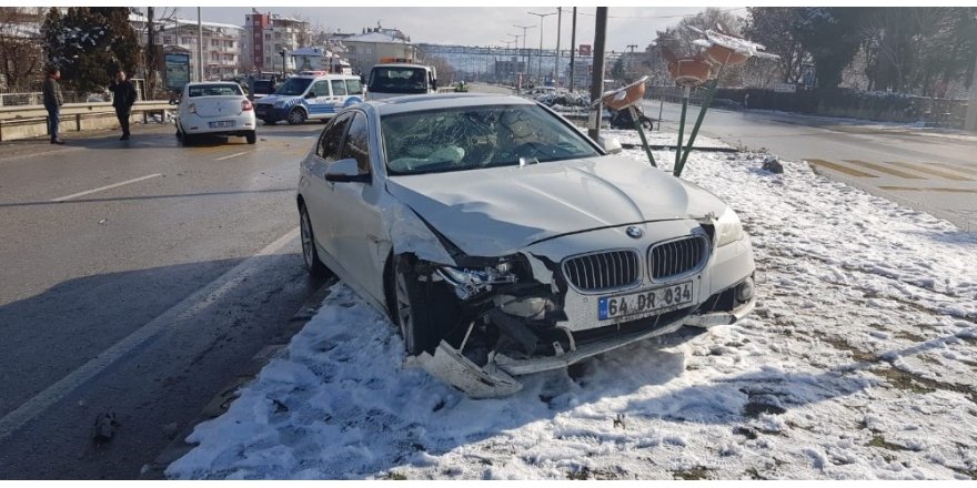 Jandarma kavşağında kaza: 1 yaralı