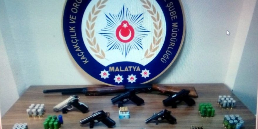 Malatya’da silah kaçakçılarına operasyon