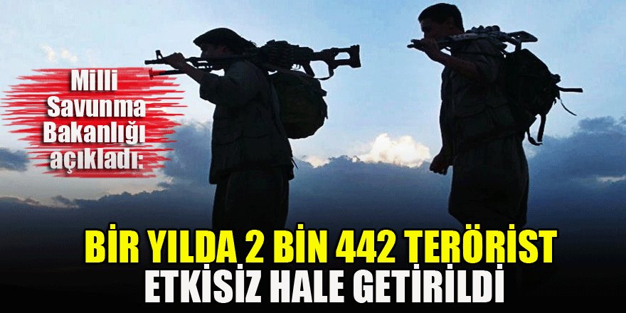 MSB: Bir yılda 2 bin 442 terörist etkisiz hale getirildi